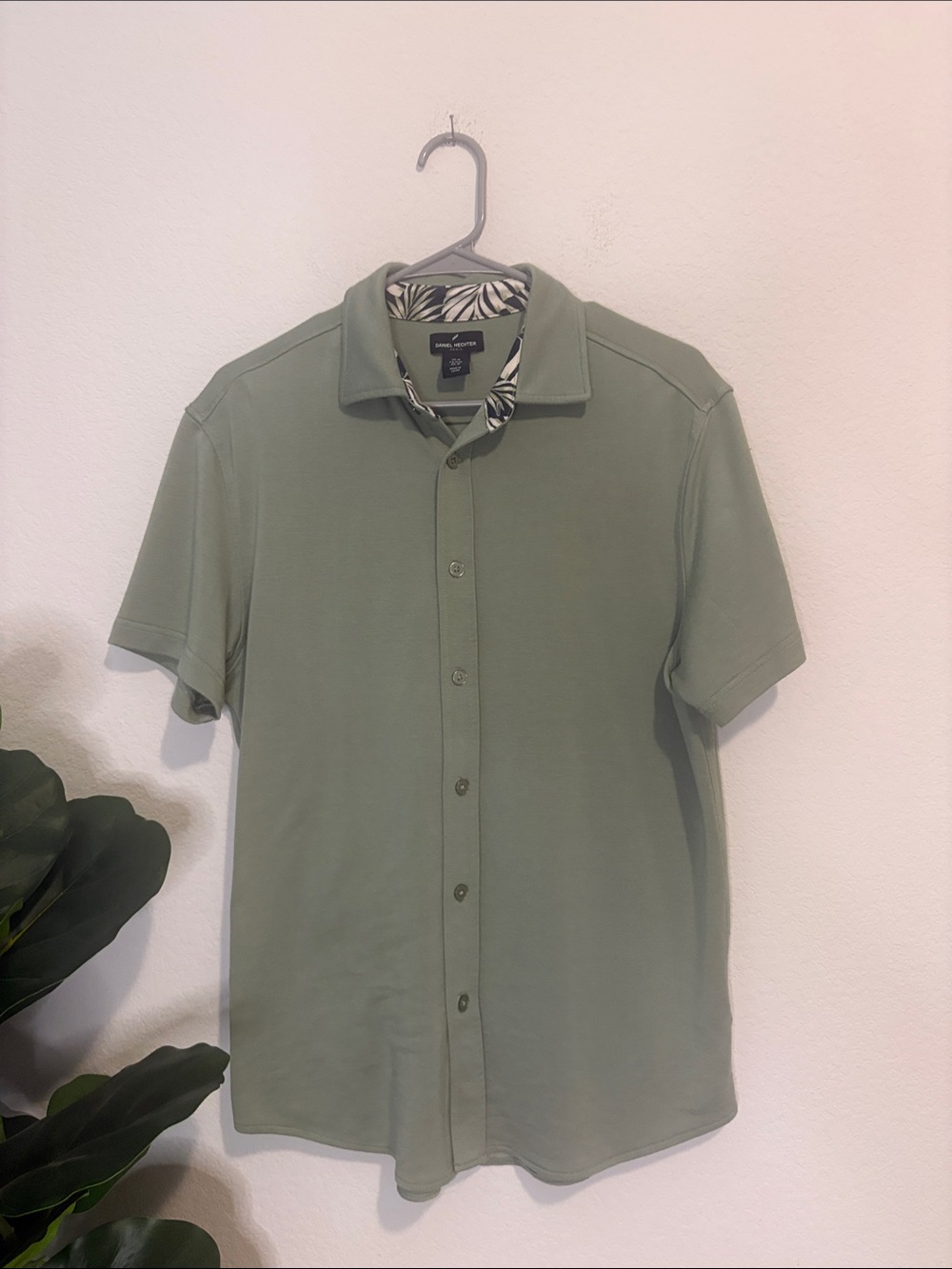 Daniel Hechter Sage Short-Sleeve Button-Down Shirt medium